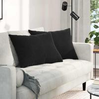 VidaXL Sofa kussens 2 stuks zwart 70 x 50 cm cordstof - thumbnail