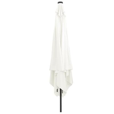 Parasol vierkant met LED-verlichting 295x245 cm zandwit