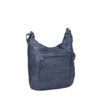 Justified Bags Justified® Chantal - Schoudertas - Damestas - Crossbodytas -Banana - Navy - thumbnail