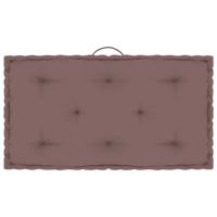 VidaXL Palletvloerkussen 73x40x7 cm katoen taupe - thumbnail