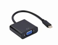 USB type-C naar VGA adapter, 15 cm, zwart - thumbnail