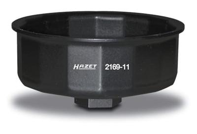 HAZET Oliefitersleutel 2169-11 · 1/2 inch (12,5 mm) vierkant hol · Buiten-14-kant-profiel · SW 84 mm HAZET Oliefitersleutel 2169-11 · 1/2 inch (12,5 mm) vierkant hol · Buiten-14-kant-profiel · SW 84 mm