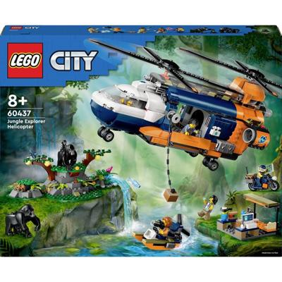 LEGO city 60437 jungleonderzoekers: helikopter bij de basis