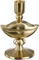 Mica Decorations kandelaar aluminium lippen 10.5x8.5x15cm goud - thumbnail