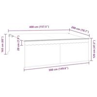 VidaXL Inklapbaar zonnescherm crème 400 x 200 cm - thumbnail