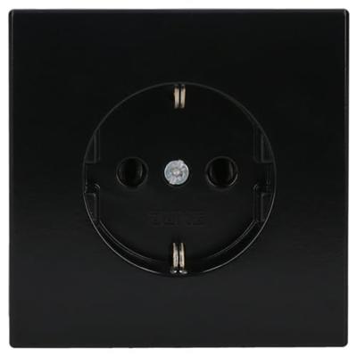 Jung LS1520SW Wandcontactdoos met randaarde Inzetstuk 1-voudig Zwart 1 stuk(s)