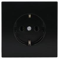 Jung LS1520SW Wandcontactdoos met randaarde Inzetstuk 1-voudig Zwart 1 stuk(s) - thumbnail