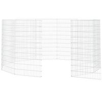 VidaXL Vrije uitloopverblijf voor dieren 12 panelen 54x100 cm gegalvaniseerd ijzer - thumbnail