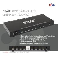 club3D HDMI Splitter HDMI-splitter 8 + 1 poorten 3840 x 2160 Pixel - thumbnail