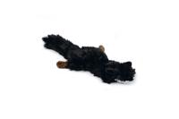 Flatino pluche hondenspeeltje vos zwart 30 cm - thumbnail