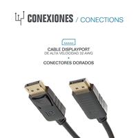 Kabel DisplayPort iggual IGG318362 2 m Zwart 8K Ultra HD - thumbnail