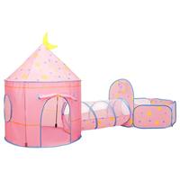 VidaXL Kinderspeeltent met 250 ballen 301x120x128 cm roze - thumbnail