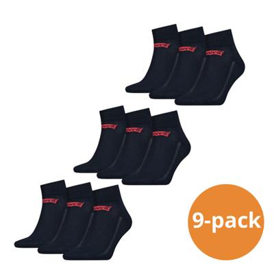 Levi's Quarter Sokken 9-pack Batwing Logo Navy-43/46