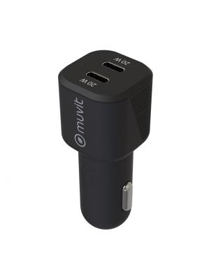 Auto oplader Muvit for Change Zwart