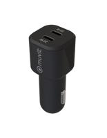 Auto oplader Muvit for Change Zwart - thumbnail