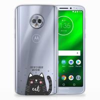 Motorola Moto G6 Plus Telefoonhoesje met Naam Cat Good Day - thumbnail