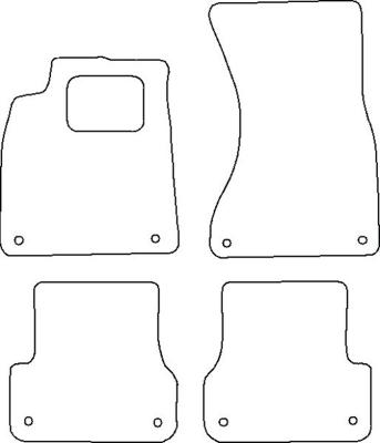 Velours Automatten passend voor Audi A7 2010- 4-delig HL1021894