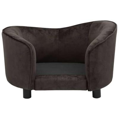 VidaXL Hondenbank 69x49x40 cm pluche bruin