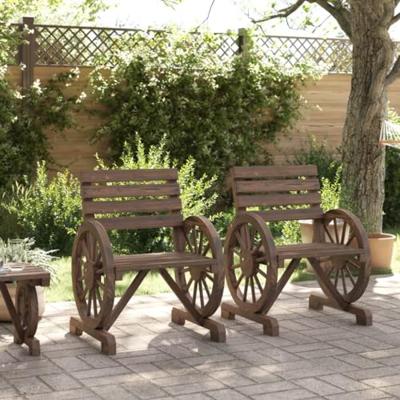 Tuinstoelen 2 st 58x58x78,5 cm massief vurenhout