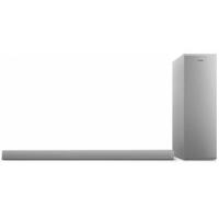 Philips Audio TAB6405/10 B6405/10 SoundBar met Draadloze Subwoofer (2.1-Kanaals, 140 W Uitgangsvermogen, Bluetooth, Dolby Audio, HDMI ARC, Superslank Design, Gentegreerde Wandsteunen) - Zilver - thumbnail