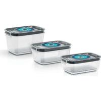 BOSCH - 3 luchtdichte vacuümbewaarboxen: 0,7L, 1,0L en 1,5L - Lekbak - Dag- en maandindicator - Tritan - thumbnail