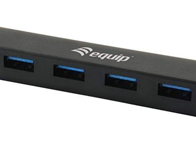 Equip 128954 4-port usb hub, usb 3.2 gen 1 type-c -> usb 3.2 gen 1 type-a, 5000 mbit/s, black