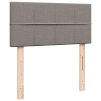 Boxspring met matras stof taupe 90x200 cm - thumbnail