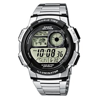 Casio AE-1000WD-1AVEF Digitaal Acryl Zwart Grijs Zilverkleurig (Ø 45 mm) Heren horloge