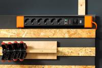 Bachmann BM005919 Stekkerdoos met schakelaar Zwart, Oranje Randaarde stekker 1 stuk(s) - thumbnail