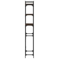 Wasmachinerek 67x25x163 cm bewerkt hout bruineikenkleurig - thumbnail