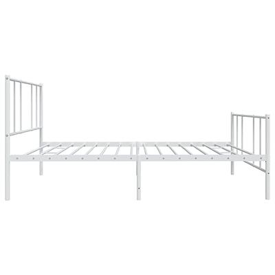Bedframe met hoofd- en voeteneinde metaal wit 90x200 cm Bedframe met hoofd- en voeteneinde metaal wit 90x200 cm
