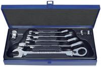 Promat/Tecwerk Steekringratelsleutelset | 8-delig sleutelwijdtes 8-19 mm | omschakelbaar - 4000821446 - thumbnail