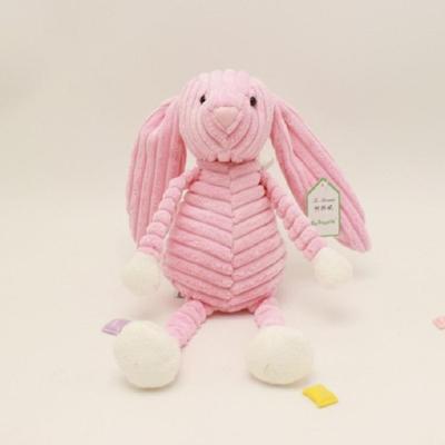 Gestreepte dierlijke pluche speelgoed pop creatieve dierlijke pop type: Pink Rabbit hoogte: 33cm