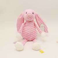 Gestreepte dierlijke pluche speelgoed pop creatieve dierlijke pop type: Pink Rabbit hoogte: 33cm - thumbnail
