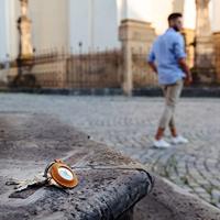 FIXED Leather Case for AirTag brown - thumbnail