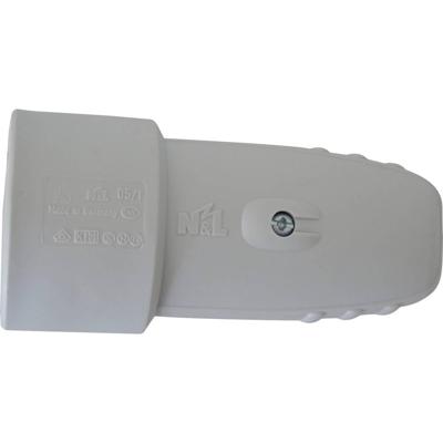N & L 26718 Koppeling met randaarde Rubber 230 V Grijs IP20
