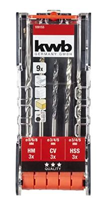 kwb 109155 HSS Boorset 9-delig 3 mm, 4 mm, 5 mm, 6 mm, 8 mm 1/4 (6.3 mm) 9 stuk(s) kwb 109155 HSS Boorset 9-delig 3 mm, 4 mm, 5 mm, 6 mm, 8 mm 1/4 (6.3 mm) 9 stuk(s)