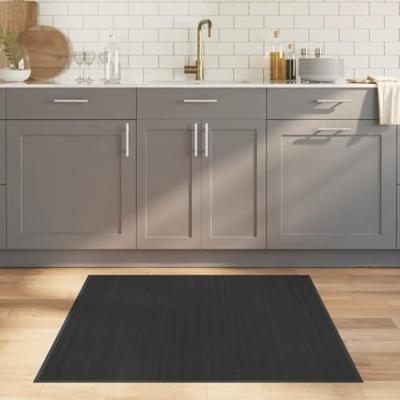 VidaXL Vloerkleed vierkant 100x100 cm bamboe grijs
