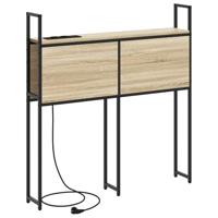 Opberghoofdbord met hoofdeinde met opslag Sonoma eiken 90 cm Bewerkt hout - thumbnail