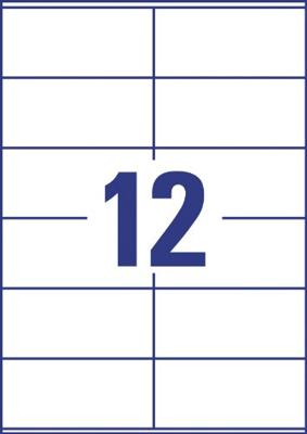 Europe 100 ELA021 Universele etiketten 105 x 48 mm Papier Wit 1200 stuk(s) Permanent hechtend Inkjet, Laser (zwart/wit), Laser (kleur), Kopiëren (zwart/wit), Europe 100 ELA021 Universele etiketten 105 x 48 mm Papier Wit 1200 stuk(s) Permanent hechtend Inkjet, Laser (zwart/wit), Laser (kleur), Kopiëren (zwart/wit),