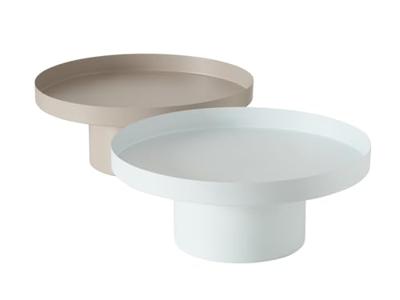 Boltze Home Dienblad samona metaal ø25cm beige/wit