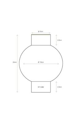 Pip Studio Vaas Metaal Klein Zeegroen 18x24cm