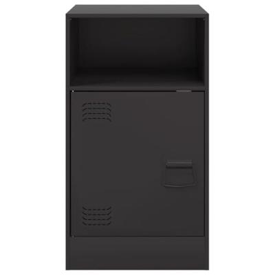 Nachtkastje 34,5x39x62 cm staal zwart