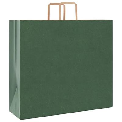 VidaXL Papieren zakken 250 st met hengsels 54x15x49 cm groen