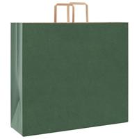 VidaXL Papieren zakken 250 st met hengsels 54x15x49 cm groen - thumbnail
