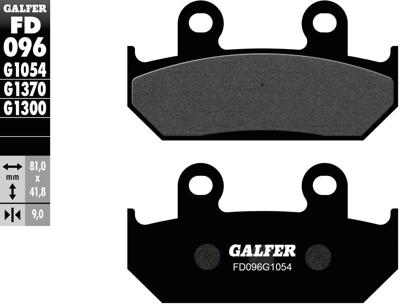 GALFER bremsbelag "fd096" brake pad fd096 g1054 organic
