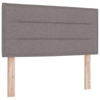 Boxspring bed met matras met hoofdeinde Taupe 80 x 200 cm Stof - thumbnail