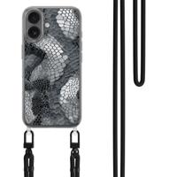 iPhone 17 hoesje met zwart koord - Python grijs - thumbnail