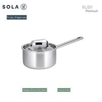 Sola Pannenset Ruby - RVS - Kookpan ø 16, 18, 20 cm & Steelpan ø 16 cm - Inductie geschikt - 4 Delig - thumbnail