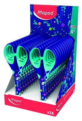 Schaar maped pixel party 13cm display a 24 stuks Schaar maped pixel party 13cm display a 24 stuks